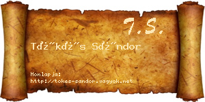 Tőkés Sándor névjegykártya
